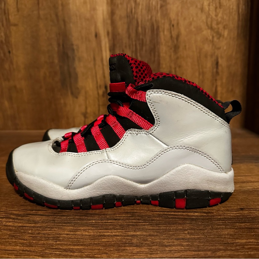 Girls Air Jordan 10 Retro (GS) Size 4Y Mid Legion Red 487211-009 EUC